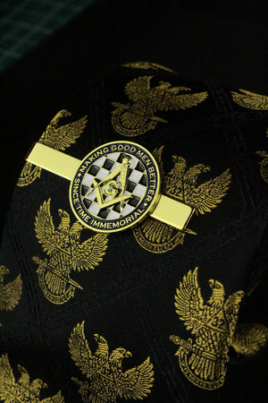 Bundle: 32° Wings Up Scottish Rite Tie with Tie Clip