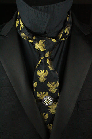 Bundle: 32° Wings Up Scottish Rite Tie with Tie Clip