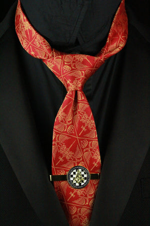 Bundle: 33rd SR Seven Fold Tie with Tie Clip