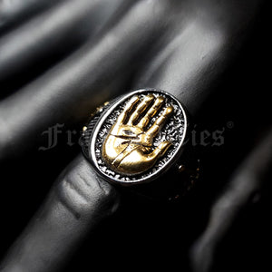 Lot of Man Biker Ring - 2 Tone Stainless Steel