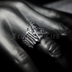 S&C and Trowel Fashion Ring - Stainless Steel