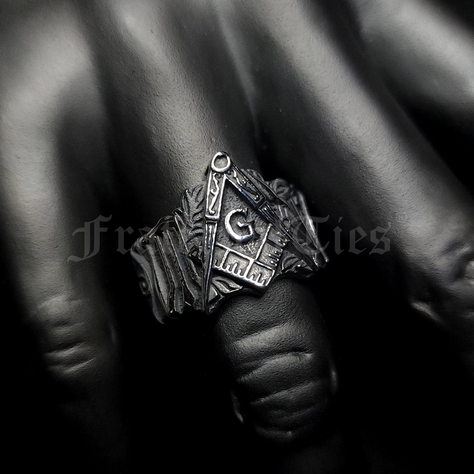 S&C and Trowel Fashion Ring - Stainless Steel