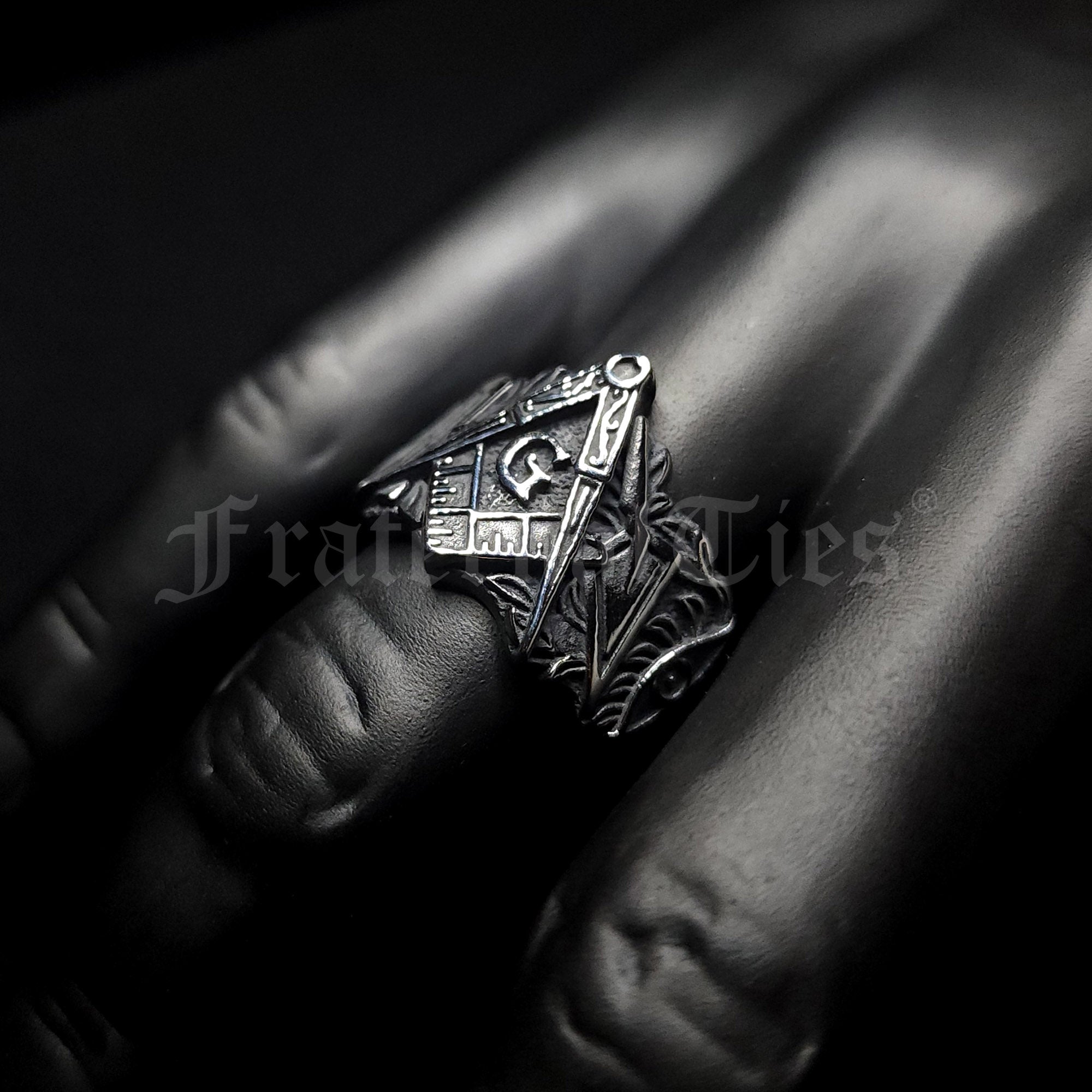 S&C and Trowel Fashion Ring - Stainless Steel