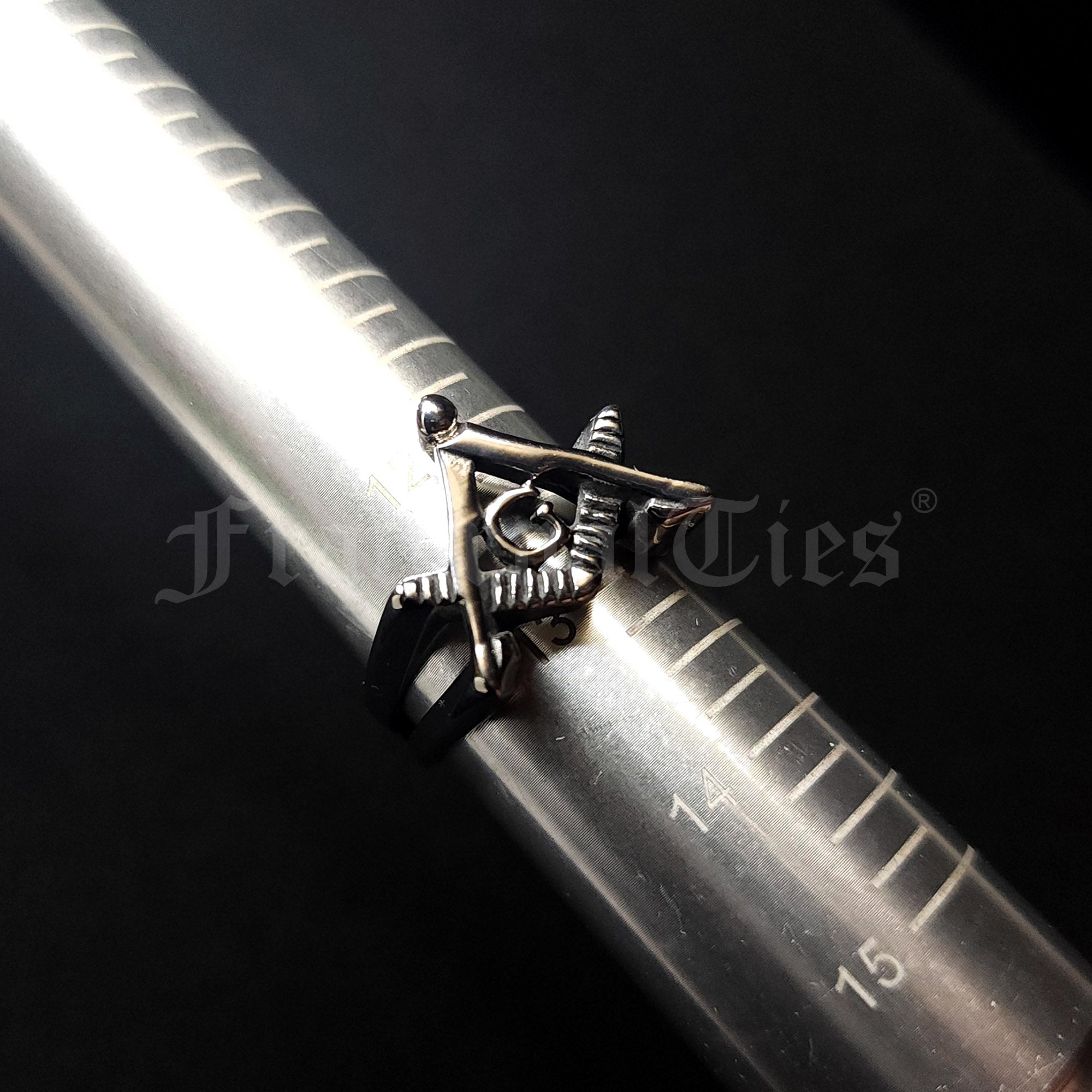 Square and Compasses Ring - Stainless Steel