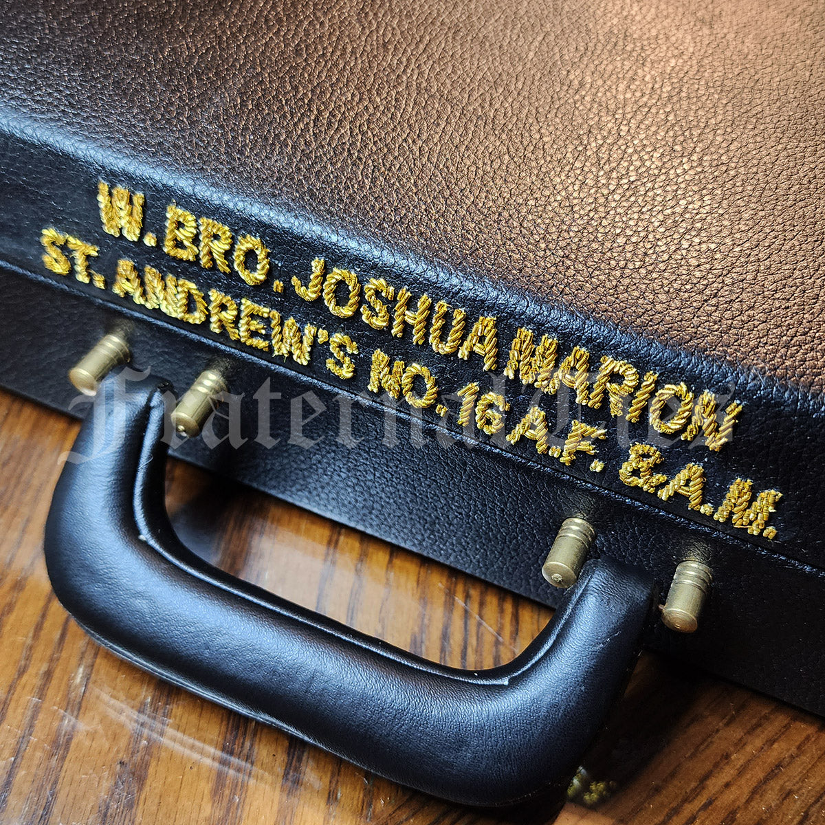 Masonic Apron Case, Leather, Grand Lodge Size (Made to order)