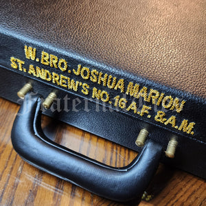 Masonic Apron Case, Leather, Grand Lodge Size (Made to order)