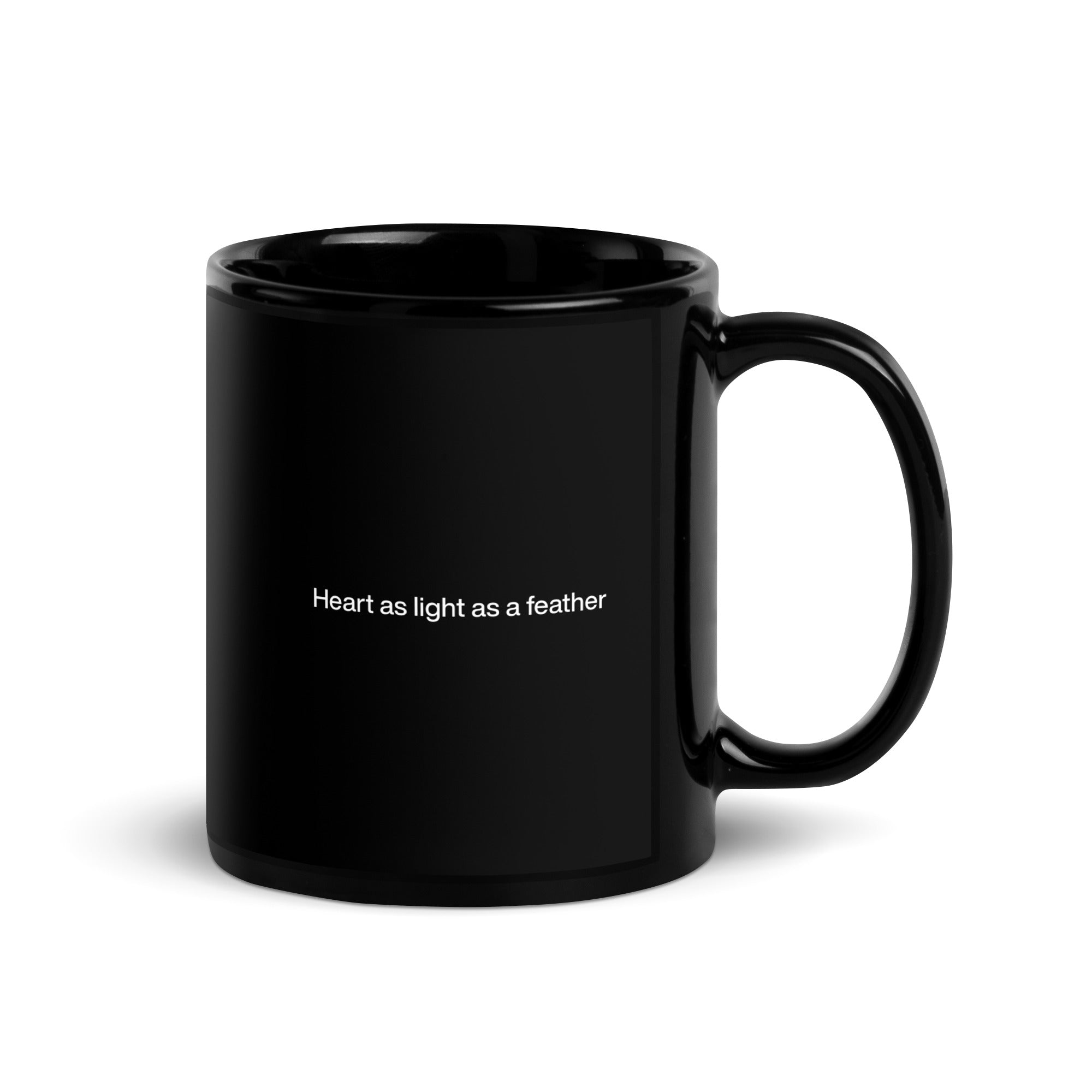 Feather of Truth Black Glossy Mug