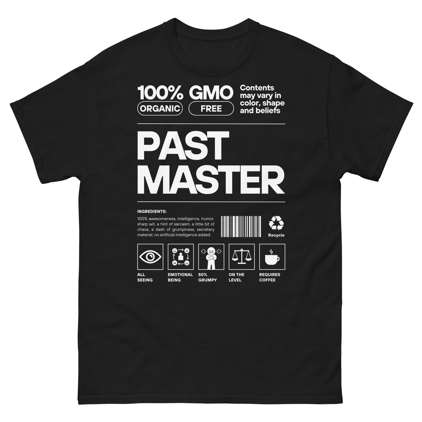 Past Master Ingedients Masonic T-shirt