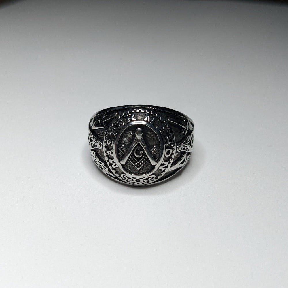 Master Mason College Ring Stainless Steel