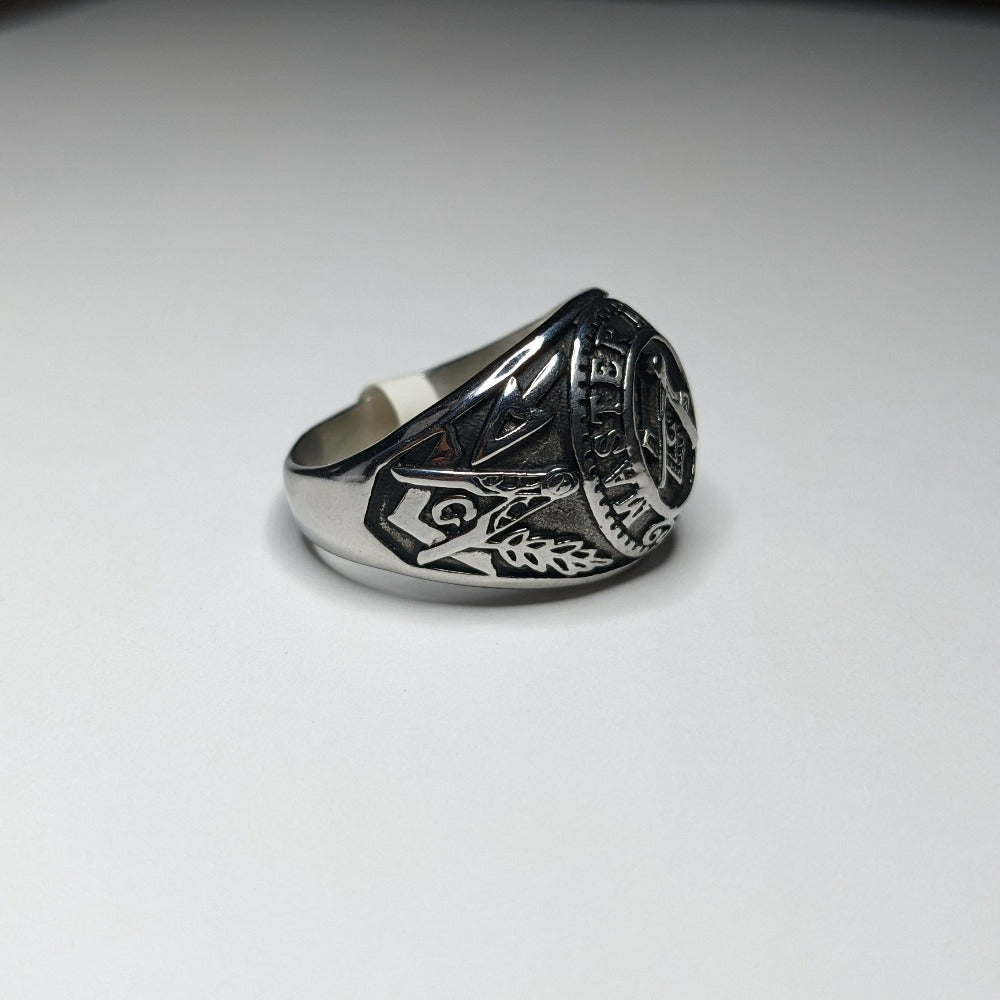 Master Mason College Ring Stainless Steel