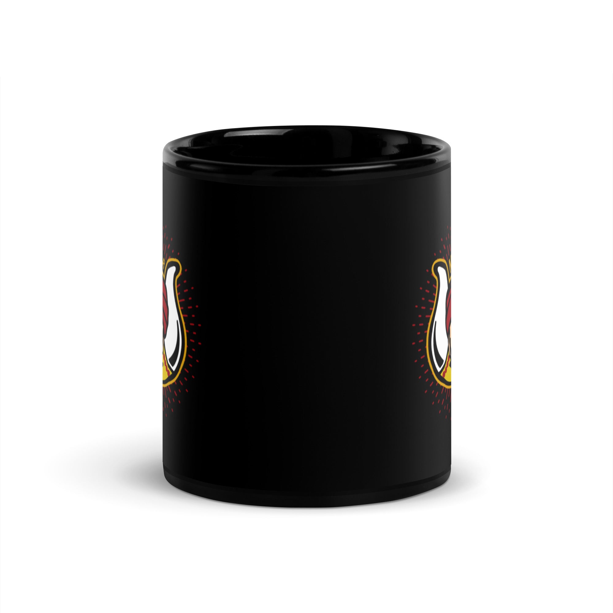 MOVPER No. 1 Black Glossy Mug