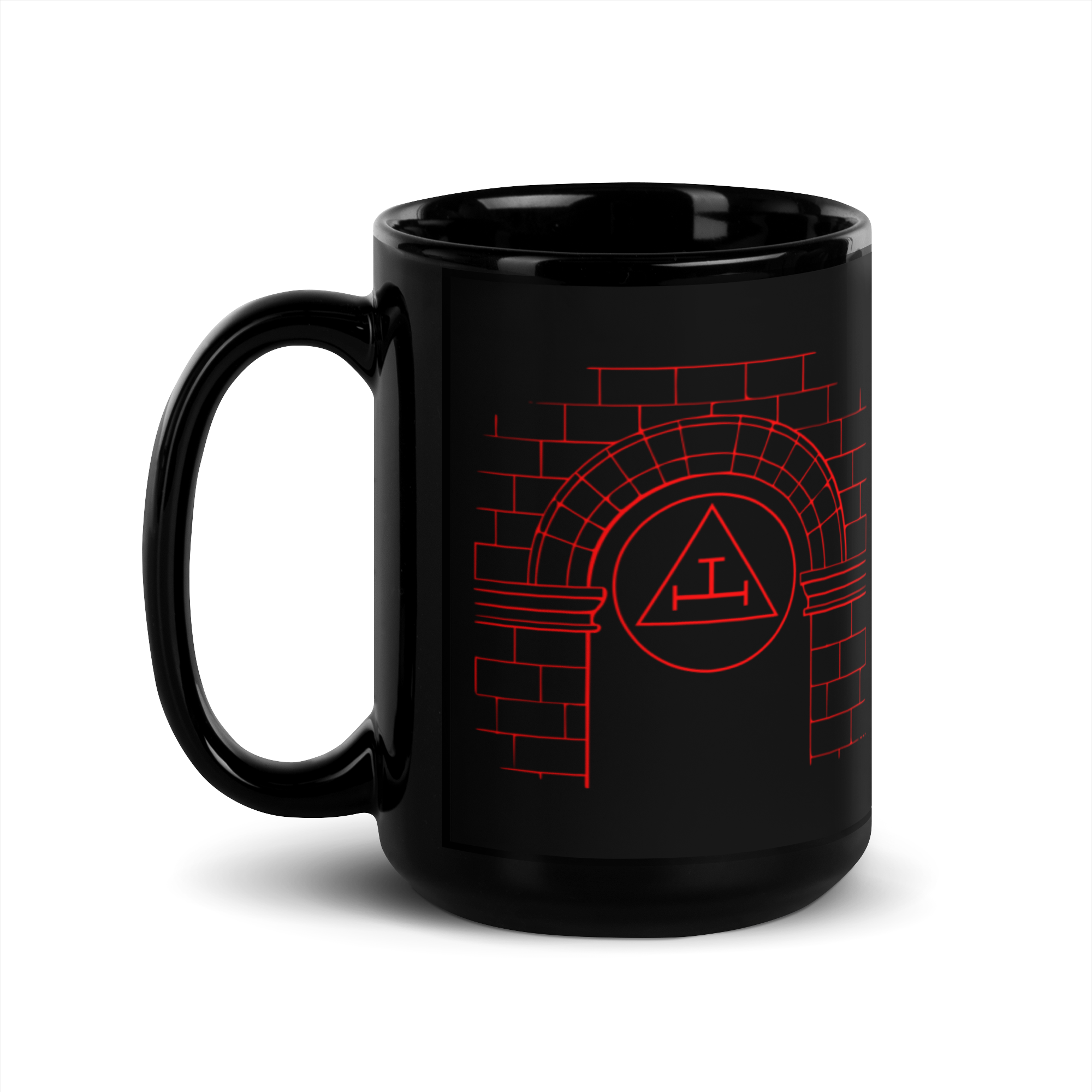 Royal Arch Mason Black Glossy Mug