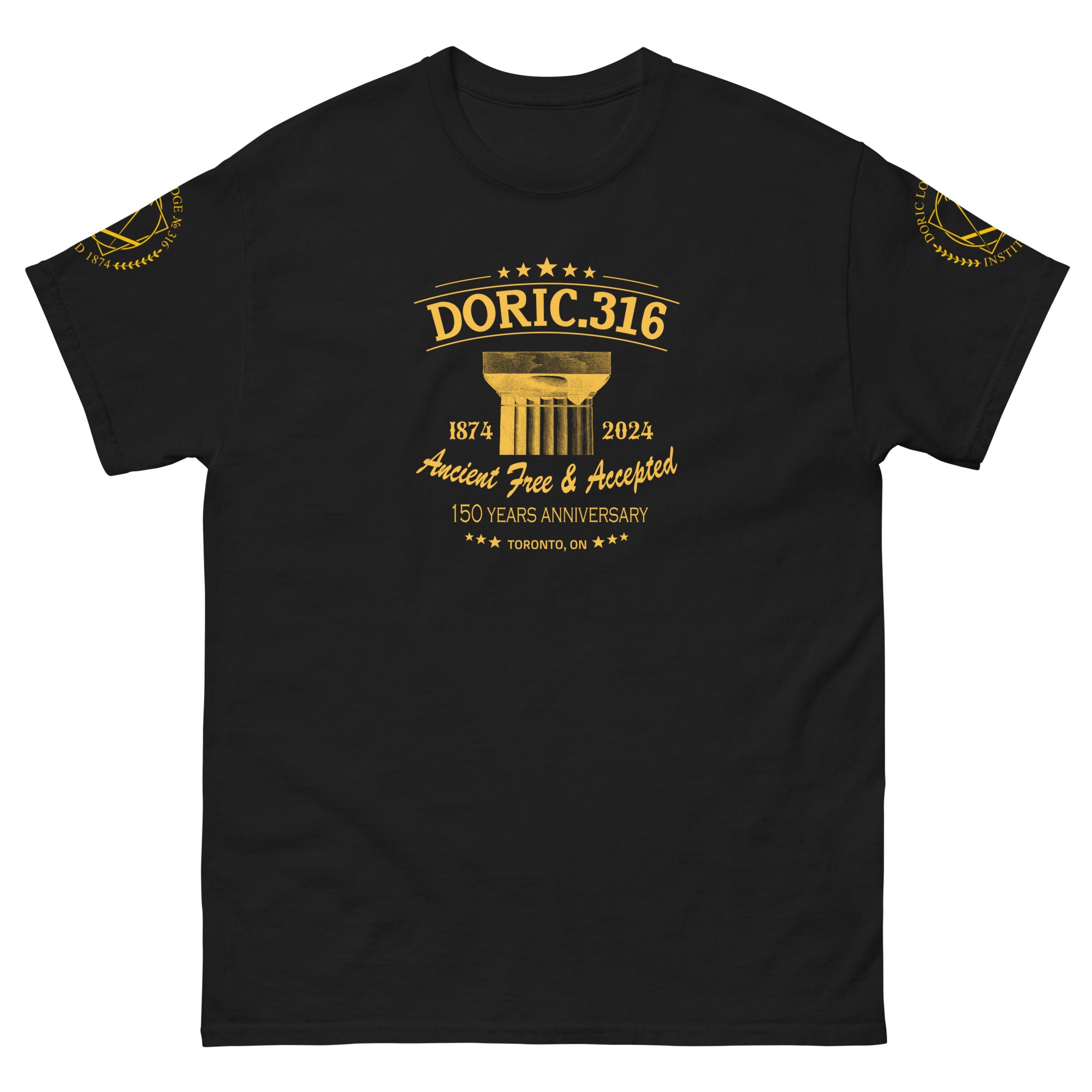Doric 316 150th Anniversary T-shirt 3 SIDES PRINT (FRONT + SLEEVES)