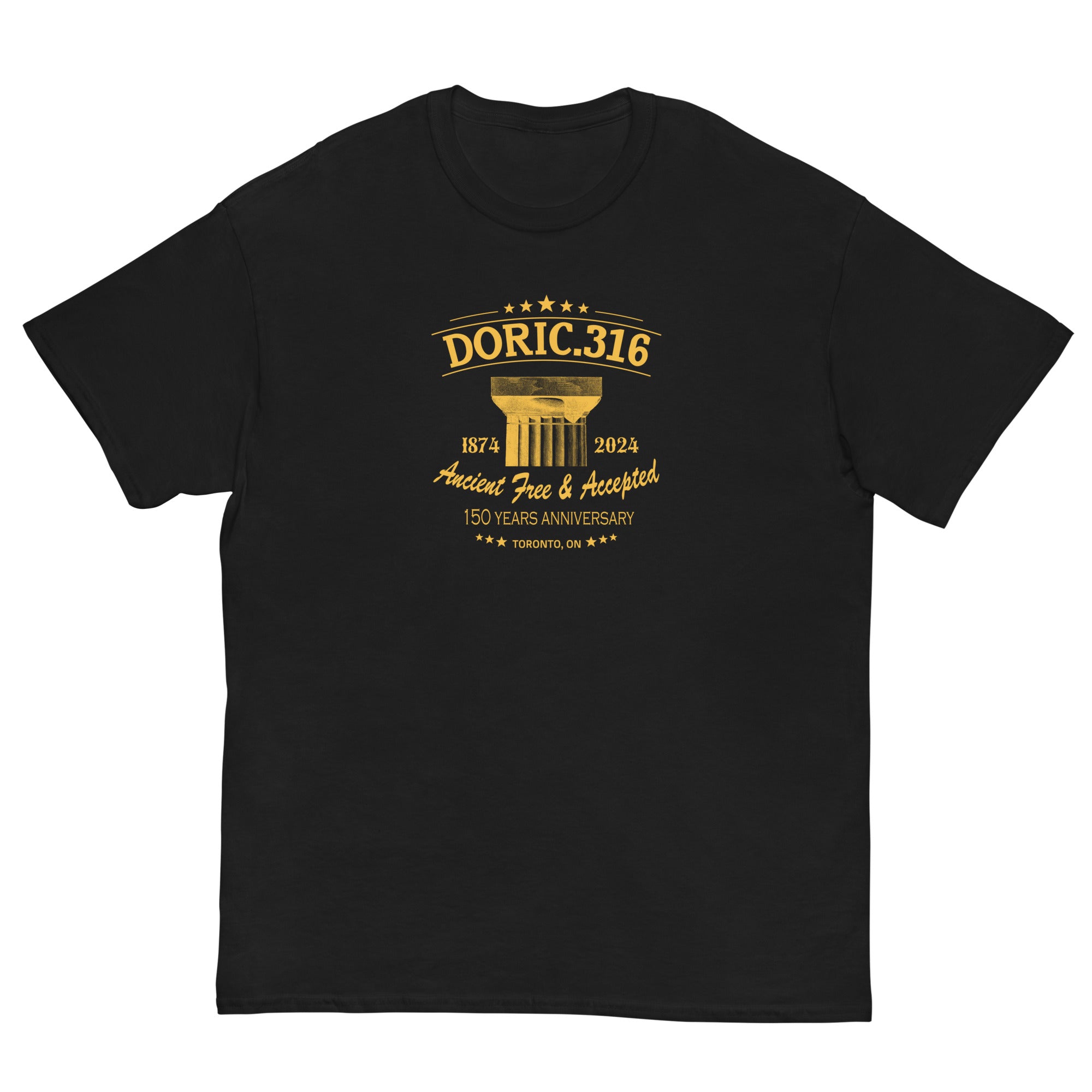 Doric 316 150th Anniversary T-shirt  FRONT PRINT ONLY