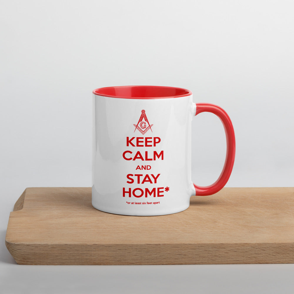 Keep Calm and Stay Home Masonic Mug - FraternalTies