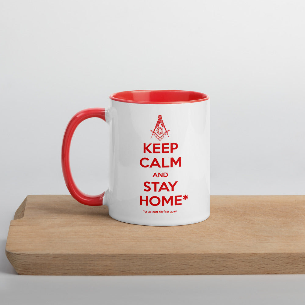 Keep Calm and Stay Home Masonic Mug - FraternalTies