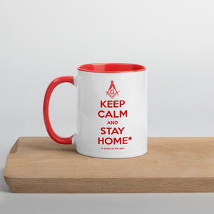 Keep Calm and Stay Home Masonic Mug - FraternalTies