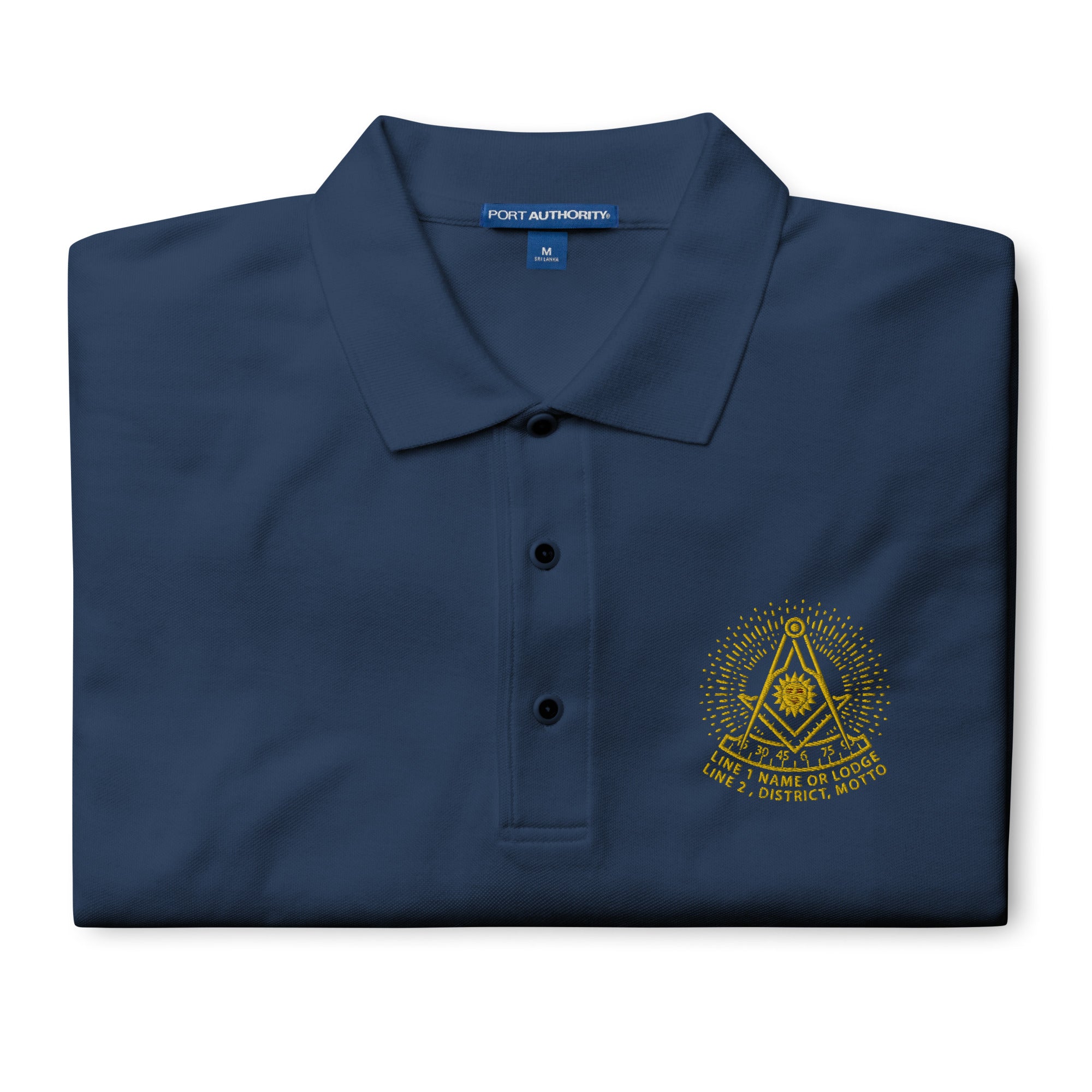 Past Master No. 2 Custom Embroidered Polo Shirt