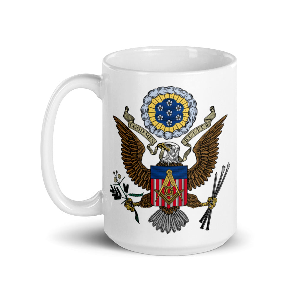 Good Men Better Freemason USA Seal Mug - FraternalTies