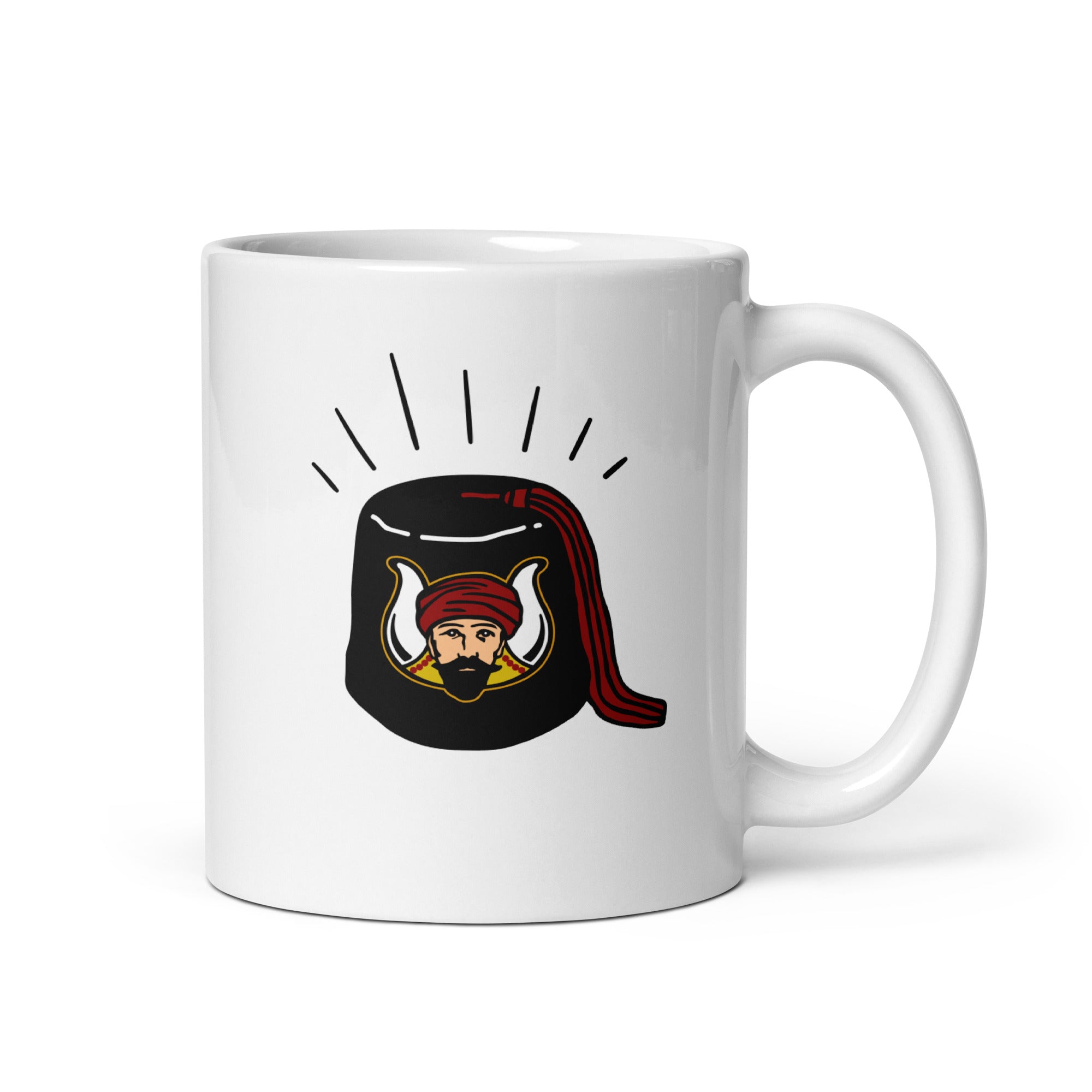 MOVPER Fez white glossy mug